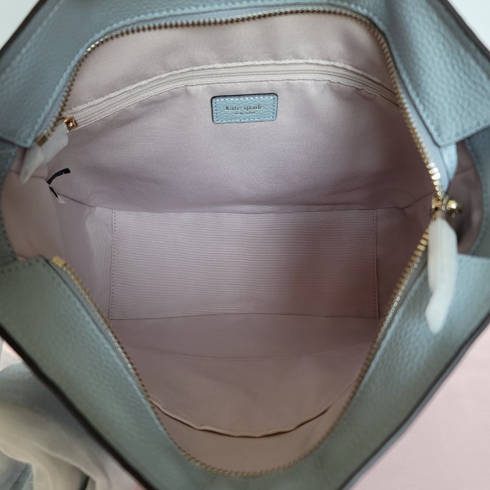 KATE SPADE Hudson Pebbled Leather Large Hobo Bag- Ocean Beach color 🎈$198.⭐ - Picture 13 of 16